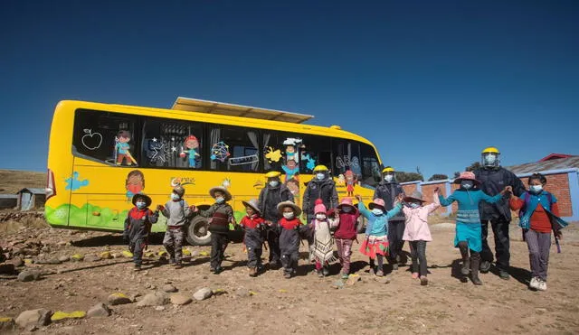 Una de las iniciativas tecnológicas es el Bus Escuela Móvil. Foto: Antapaccay