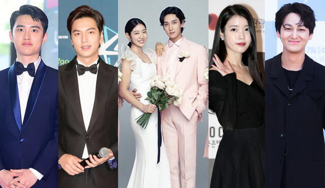 Listado de las estrellas y las sorpresas que dieron a los recién casados Park Shin Hye y Choi Tae Joon. Foto: composición La República / Naver / SM / M&M / SALT / EDMA / tvN