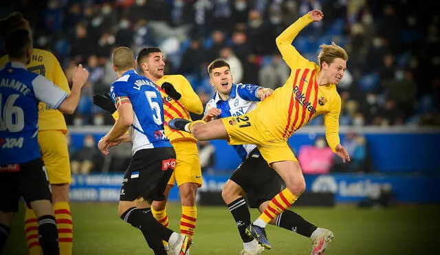 Frenkie De Jong es el héroe de este partido para el FC Barcelona. Foto: composición/ AFP
