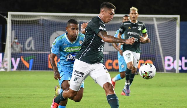 Deportivo Cali cayeron de visita con Jaguares de Córdoba en la liga colombiana. Foto: Dimayor