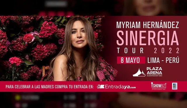 Myriam Hernandez anuncia llegada al Perú para el 8 de mayo. Foto: Facebook