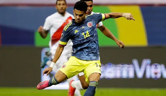 Luis Díaz le anotó dos goles a Perú en la Copa América 2021. Foto: EFE