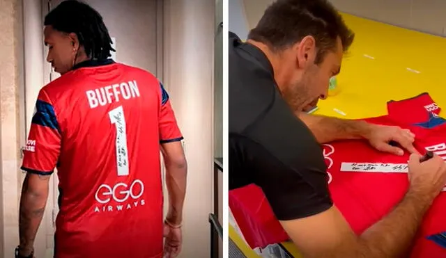 Pedro Gallese subió imágenes de Gianluigi Buffon firmando su camiseta. Foto: captura/Instagram Pedro Gallese