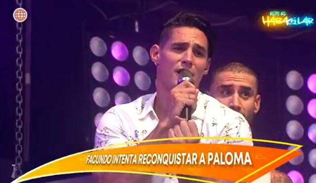 Facundo González le dedicó la canción “Por ese palpitar” a Paloma Fiuza. Foto: captura Esto es Habacilar/América