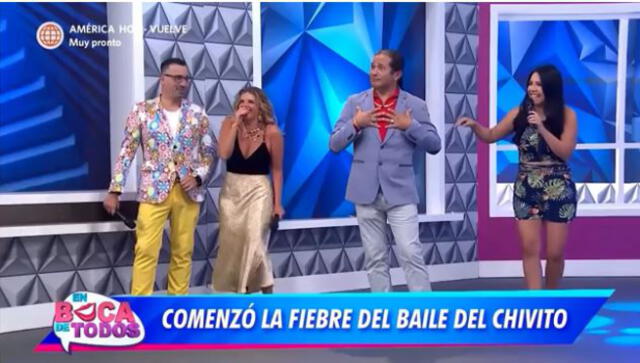 El vidente se animó a realizar el característico baile. Foto: América TV