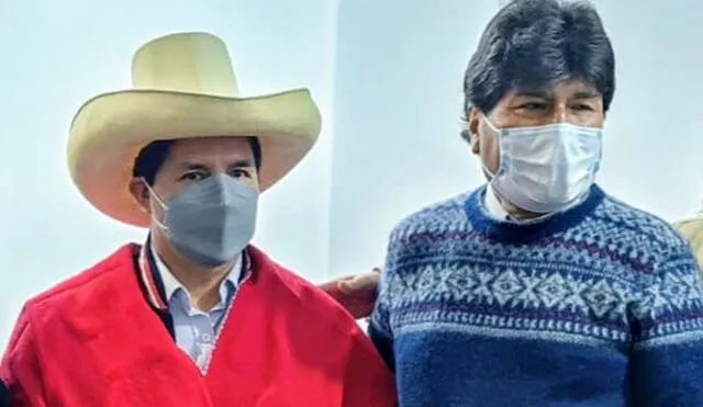 Pedro Castillo aceptó que antes de ser candidato apoyó el requerimiento boliviano en un foro realizado en el país vecino. Foto: Twitter/@evoespueblo