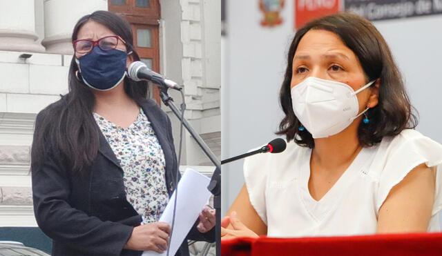 La legisladora de Juntos por el Perú se pronunció por la decisión que tomó la ministra. Foto: composición La República/PCM