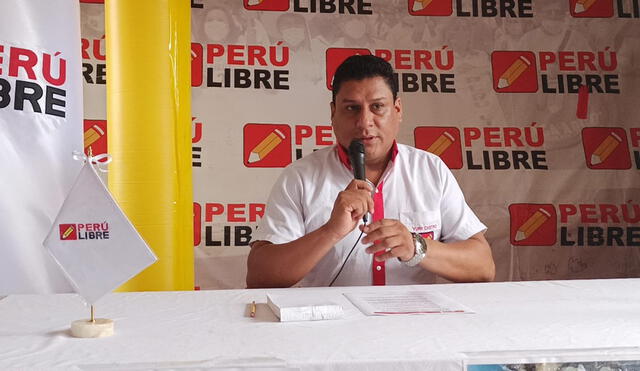 El secretario de organización de Perú Libre (PL), Yuri Castro, anunció una gran marcha nacional para el 31 de enero. Foto: Jessica Merino/URPI-LR