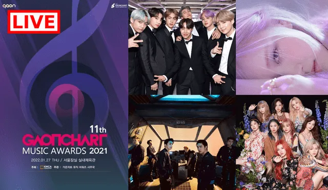 BTS, BLACKPINK, EXO y TWICE son los grupos k-pop favoritos para triunfar en los Gaon Charts Music Awards. Foto: composición/La República/BIGHIT/JYP/SM/YG