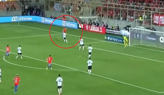 Chile vs. Argentina: Ben Brereton anota de cabeza y empata el marcador. Foto: captura