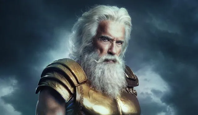 Arnold Schwarzenegger publicó un fan art en el que luce como el temible Zeus. Foto: Twitter