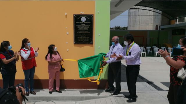 Inauguración de Institución Educativa Inicial n.° 107 del distrito de Mesones Muero en Ferreñafe. Foto: ARCC.