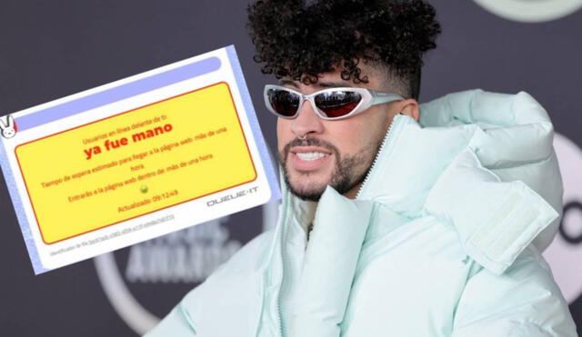 Bad Bunny causó un alboroto con la venta de entradas para su concierto en Perú. Foto: composición/ AFP/ Twitter