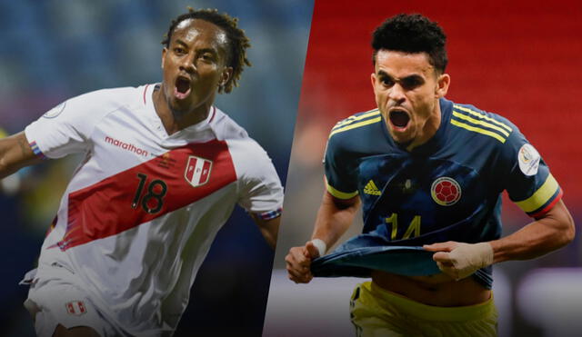 El choque Perú vs. Colombia se jugará por la fecha 15 de las eliminatorias sudamericanas. Foto: composición/AFP/EFE