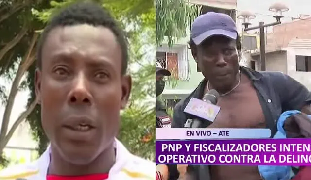 Okolie Chukwuroo fue captado durante un operativo policial en Ate. Imagen: captura de pantalla de Panamericana / Video: Panamericana