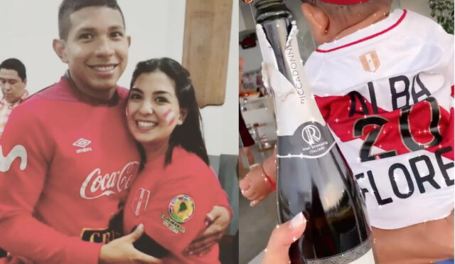 Ana Siucho mostró la imagen de su hija, quien tenía una camiseta de la selección peruana. Foto: composición / Instagram