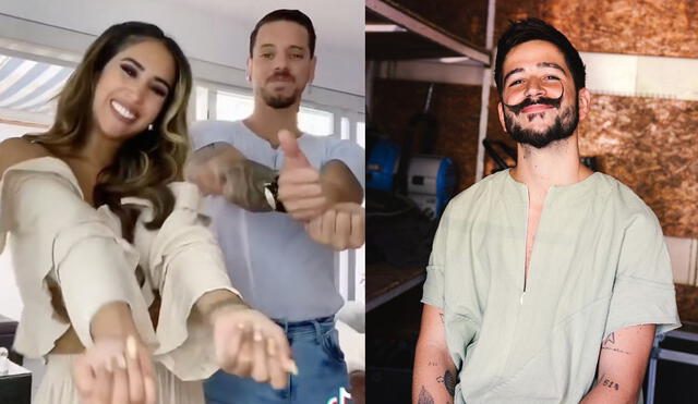 Al cantante colombiano Camilo le gustó la coreografía de Melissa Paredes y Anthony Aranda, tanto así que la compartió en sus redes sociales. Foto: composición/Instagram