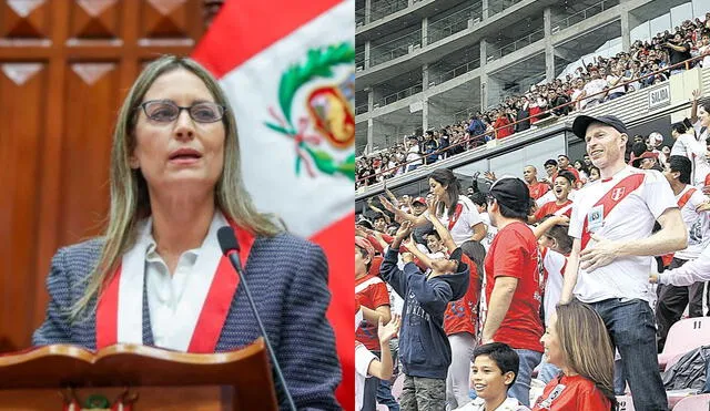 María del Carmen Alva pidió que se habilite el 100% del aforo para el Estadio Nacional. Foto: Congreso / FPF