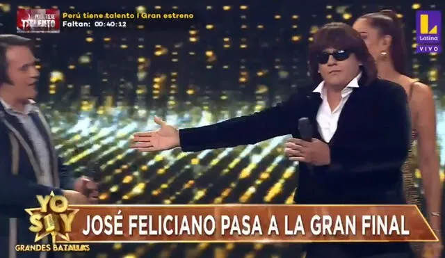 José Feliciano llega a la gran final de Yo soy, grandes batallas. Foto: captura de Latina TV