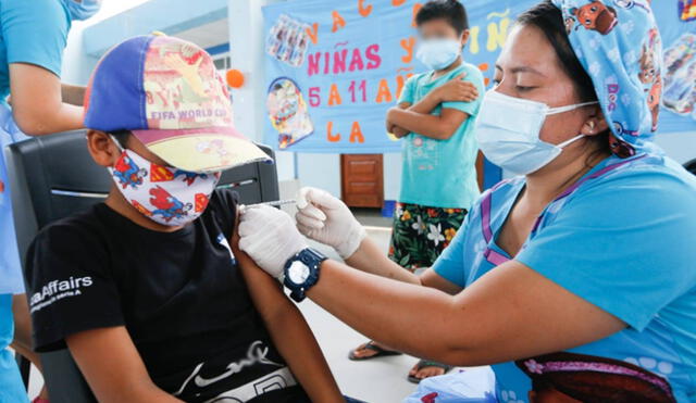 Minsa acelera vacunación de niños de 5 a 11 años para el regreso a las aulas. Foto: Minsa