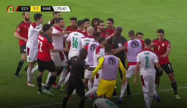 Egipto vs. Marruecos: casi se desata una pelea entre los equipos en la Copa Africana. Foto: captura ESPN
