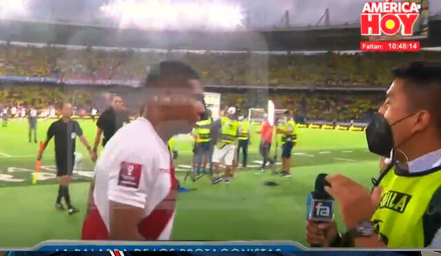 Edison Flores evindeció su molesta tras el triunfo de Perú ante Colombia. Foto: captura/Fútbol en América