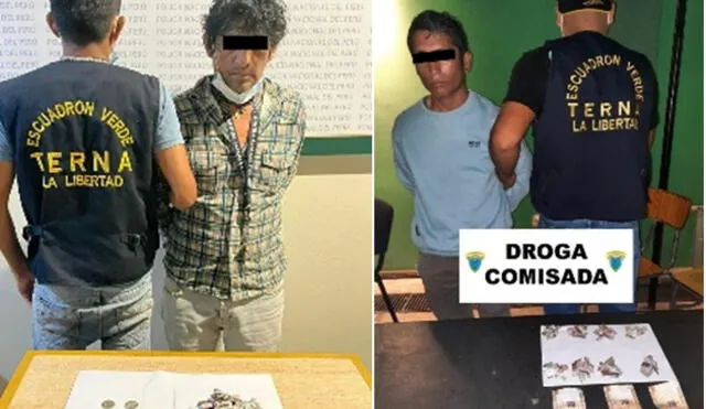 Quezada y García fueron atrapados con droga el mismo día. Foto: PNP