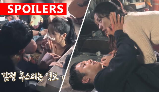 Jisoo seca sus lágrimas tras filmar una de las últimas escenas de Snowdrop. Foto: JTBC