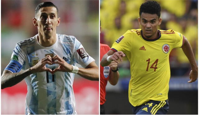 Ángel di María y Luis Díaz se perfilan como protagonistas en el Argentina vs. Colombia. Foto: composición LR/AFP