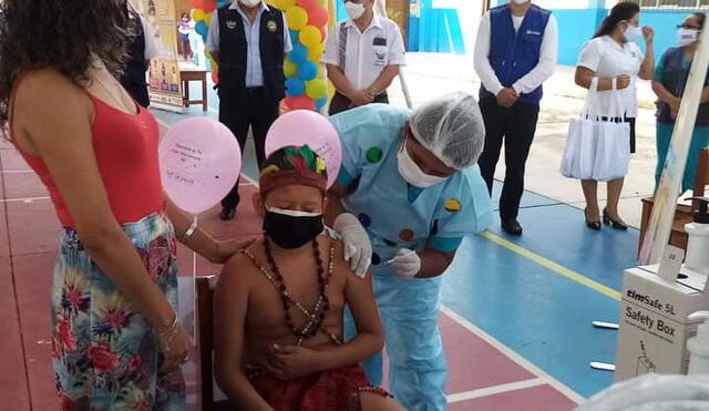 Menores continúan siendo inmunizados. Foto: GORE MADRE DE DIOS