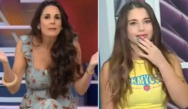 Rebeca Escribens no perdió la oportunidad de bromear con las declaraciones de Flavia Laos. Foto: composición América TV