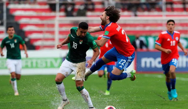 Chile iguala en La Paz ante Bolivia por la fecha 16 de las Eliminatorias Qatar 2022. Foto: EFE