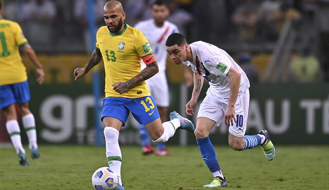 Paraguay juega con Brasil en Belo Horizonte por las Eliminatorias Qatar 2022. Foto: EFE