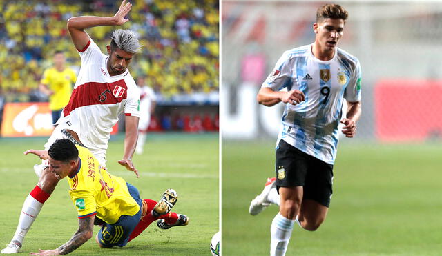 Zambrano y Álvarez tuvieron minutos con Perú y Argentina, respectivamente. Foto: composición/ AFP
