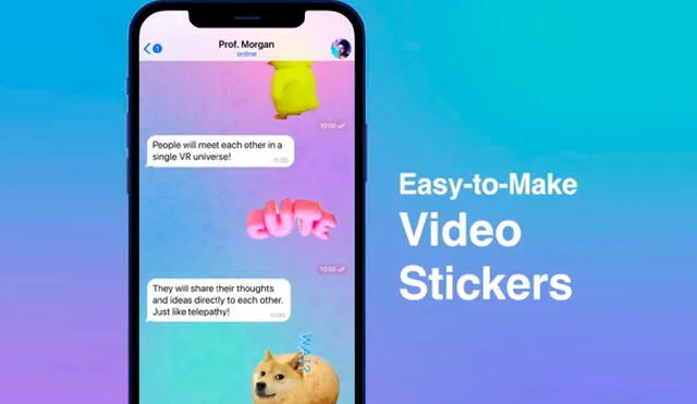 Los stickers que crees en Telegram utilizando un video se podrán usar en otras plataformas. Foto: Telegram