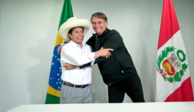 Castillo y Bolsonaro firmaron acuerdo en materia de salud. Foto: Presidencia