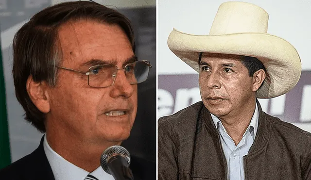 Jair Bolsonaro, el mayor referente de la ultraderecha regional, evitó profundizar en sus diferencias ideológicas con Castillo, líder de la izquierda peruana. Foto: composición / AFP