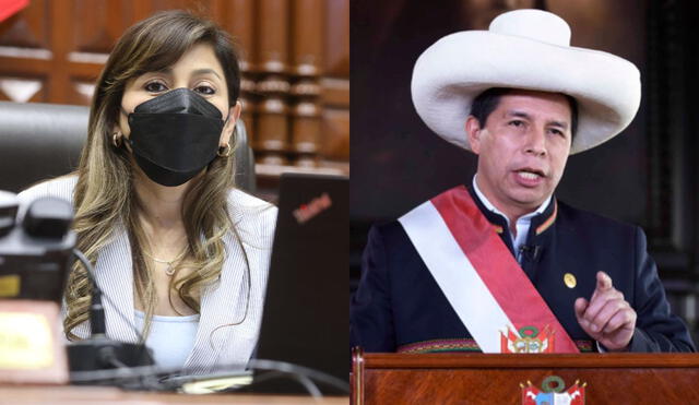 Lady Camones exhortó al presidente Pedro Castillo a hacer un mea culpa. Foto: Congreso, Presidencia / Video: Canal N