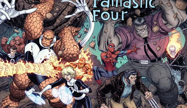 The New Fantastic Four vuelve con Spiderman, Wolverine, Hulk y Ghost Rider en una serie limitada. Foto: Marvel Comics