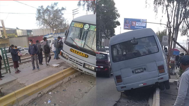 Tuvieron que usar una grúa para retirar la unidad y descongestionar el tráfico. Foto: composición/Los Protagonistas