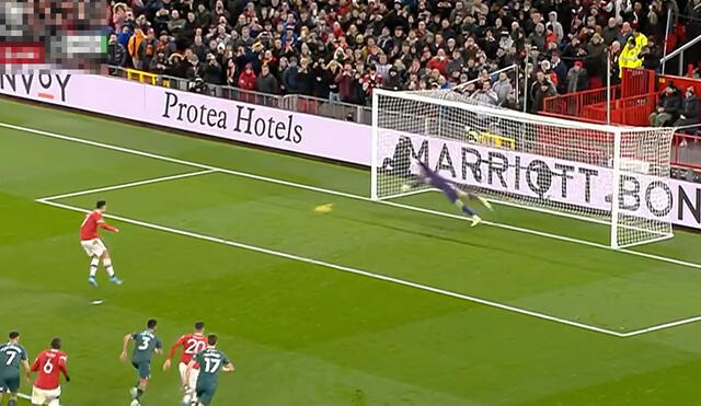 Cristiano Ronaldo erró un penal en el partido entre Manchester United y Middlesbrough por la FA Cup. Foto: captura de ESPN