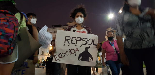 Ciudadanos exigen celeridad en investigaciones en contra de Repsol. Foto: URPI - LR