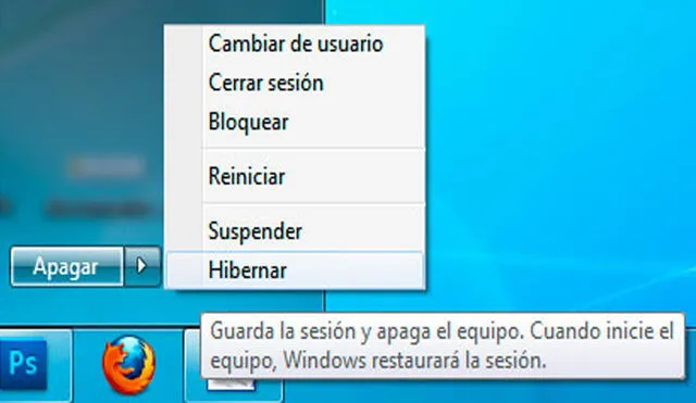Aunque parecen similares, los botones 'suspender' e 'hibernar' de Windows tienen diferentes funciones. Foto: Diferencias.eu