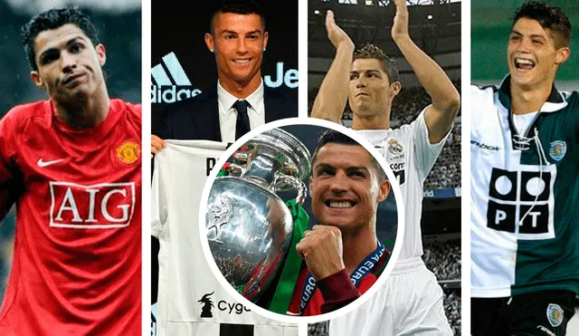 Cristiano Ronaldo cumple 37 años este 5 de febrero del 2022. Foto: AFP/composición