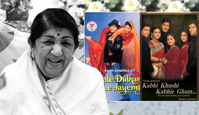 Lata Mangeshkar dedicó siete décadas de su vida a la música en el cine indio. Foto: composición La República/AFP