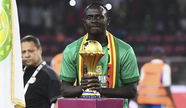 Sadio Mané consiguió su primer título con Senegal. Foto: AFP