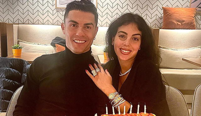 Cristiano Ronaldo y Georgina Rodríguez en la celebración de cumpleaños del futbolista. Foto: Cristiano Ronaldo/Instagram