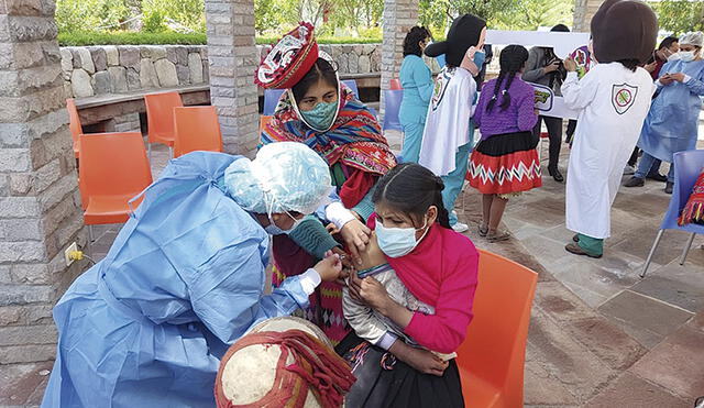 Vacunación de menores de 5 a 11 años se realizan en todas las provincias de la región Cusco.