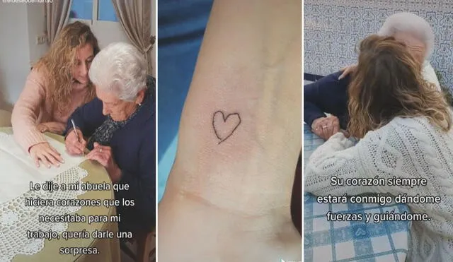 La abuela de esta joven se emocionó al recibir la sorpresa y juntas protagonizaron una tierna escena. Foto: captura de TikTok