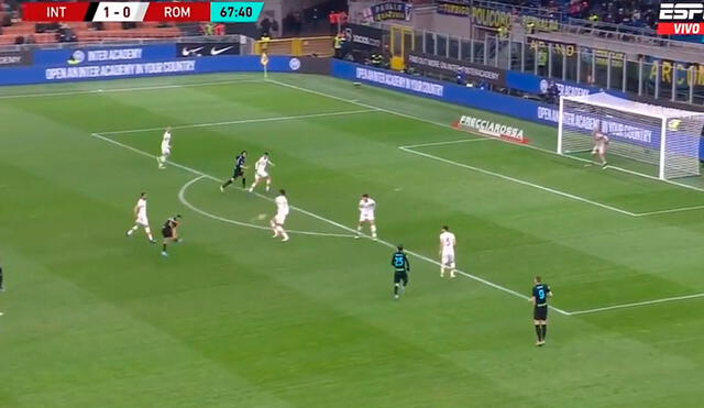 Con colaboración de Alexis Sánchez, Inter de Milan eliminó a la Roma por Copa Italia 2021-22. Foto: captura ESPN